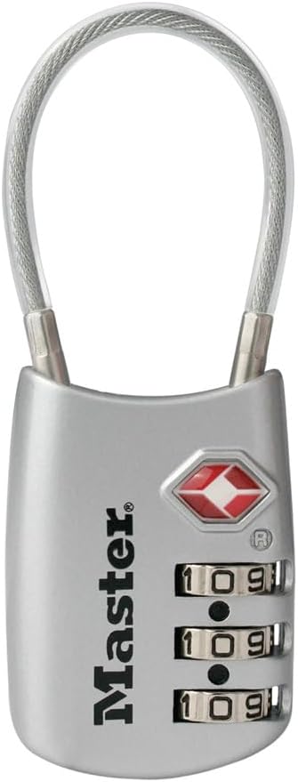 Master Lock 4688D Set Your Own Combination TSA Approved Luggage Lock, 1 Pack, Silver