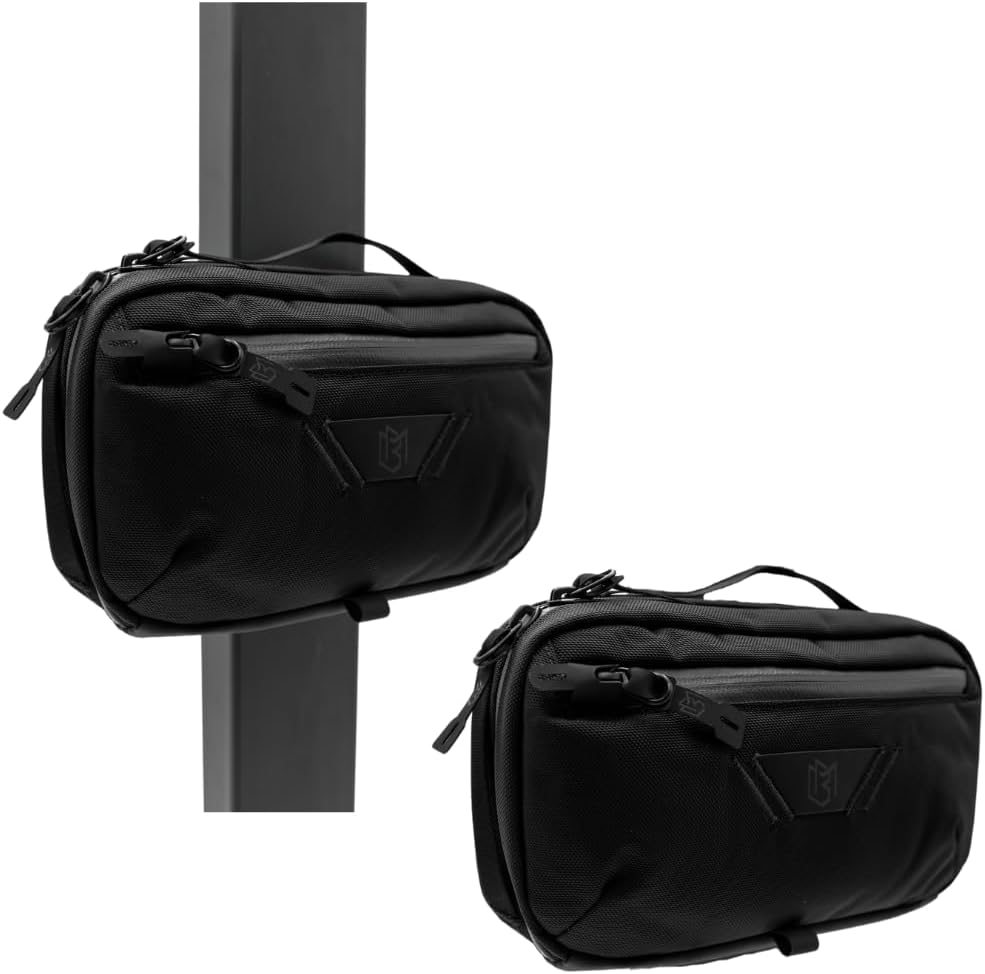 Magnetic Bag Company - Black Fanny Bag Sling Chest Bag for Men and Women | Magnetic Gym Bag for Gym, Travel, Work, and Sports | Keep Your Items Off the Dirty Gym Floor with Magnetic Attachment