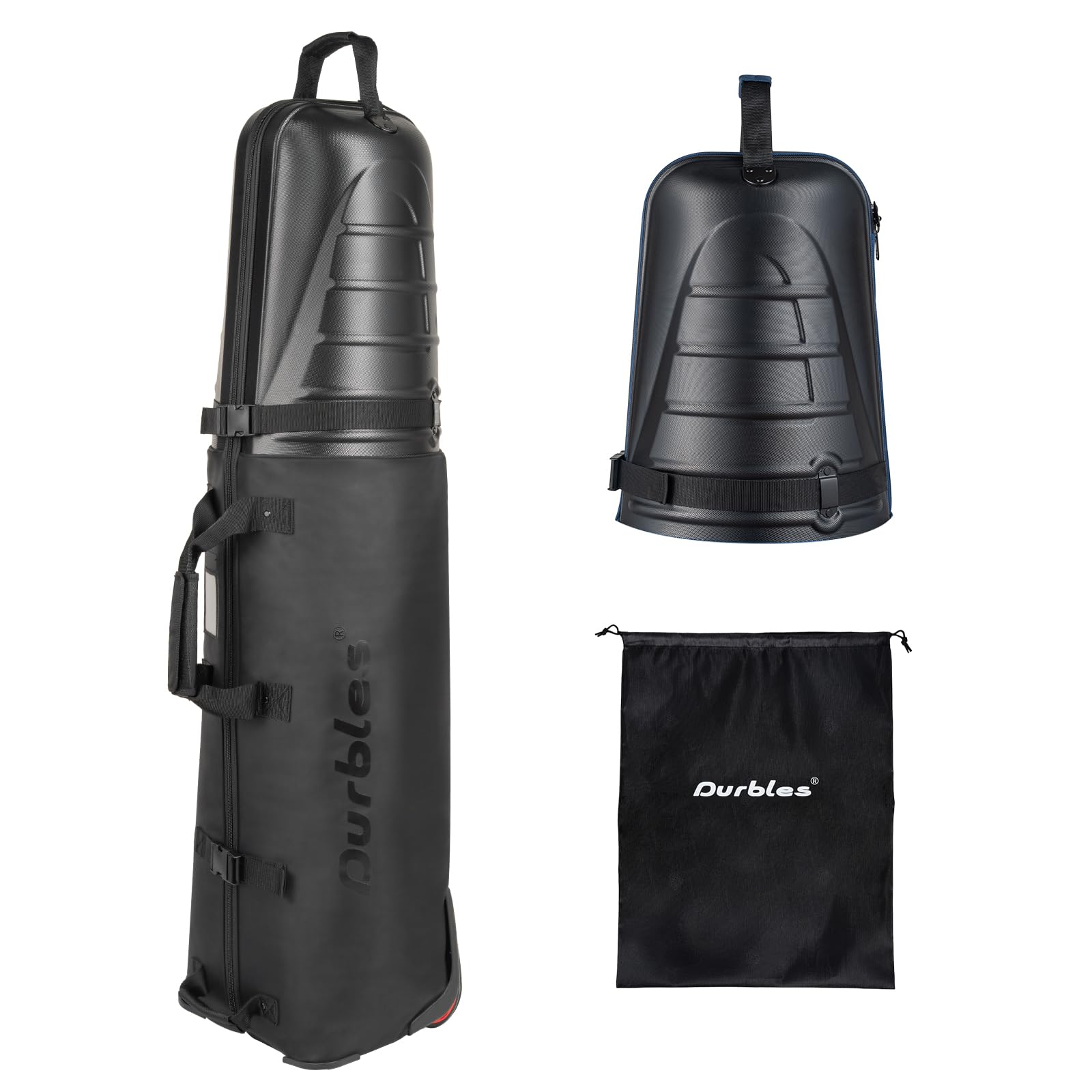 Golf Travel Bag with ABS Hard Shell Top – Golf Bag with 1680D Waterproof Fabric, 7mm Padding & Wheels – Golfing Accessories Travel Case for Airlines – Fits Most Club Bags & Sports