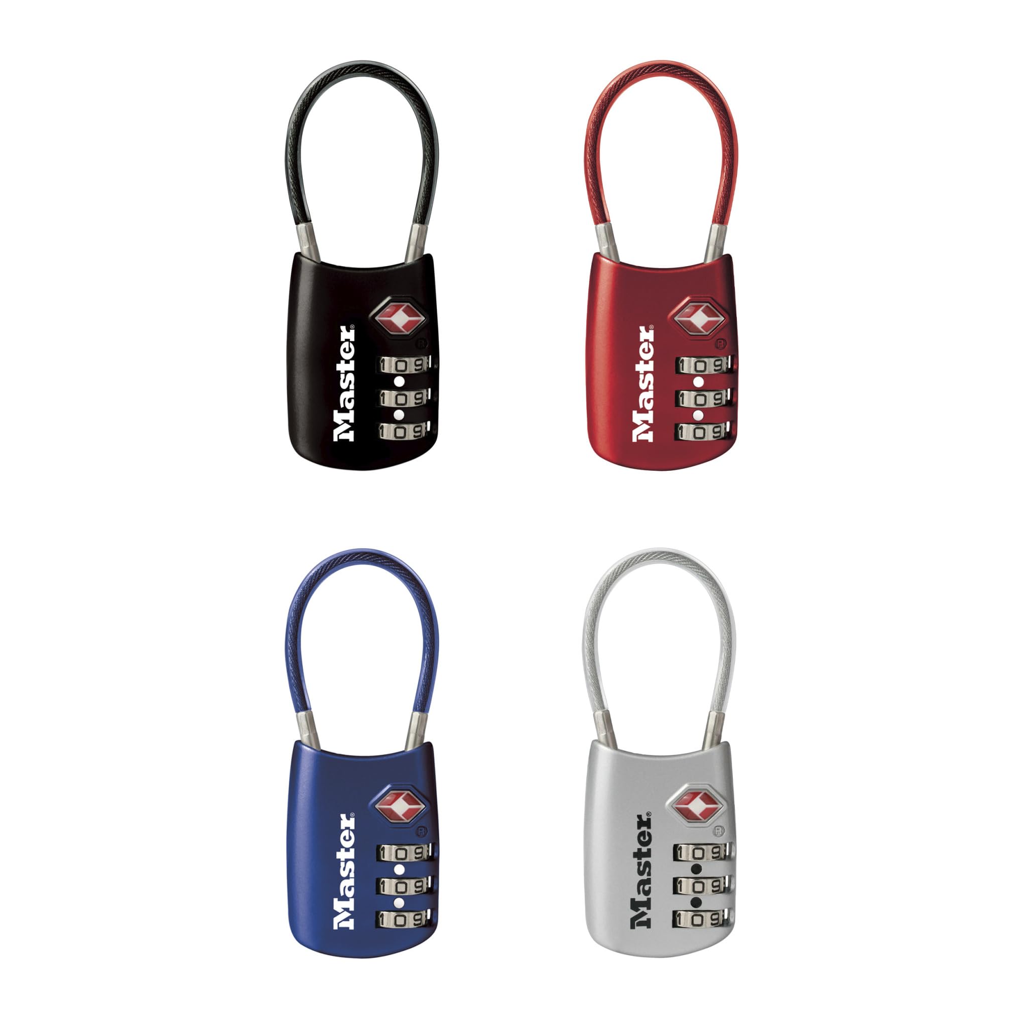 Master Lock 4688D Set Your Own Combination TSA Approved Luggage Lock, 1 Pack, Silver