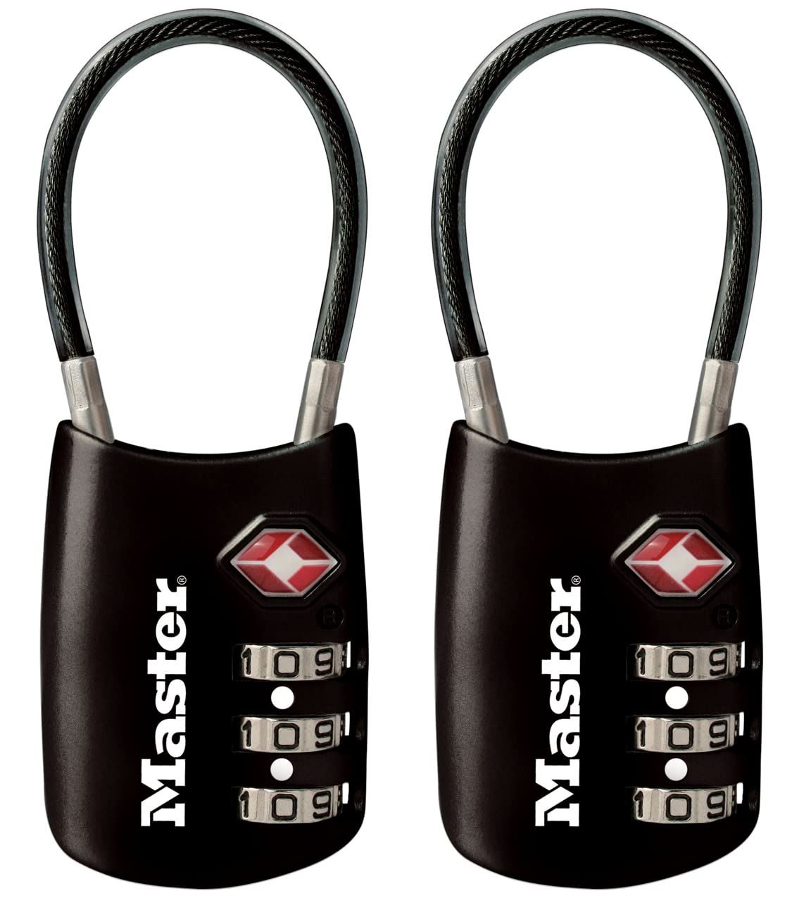Master Lock 4688D Set Your Own Combination TSA Approved Luggage Lock, 1 Pack, Silver