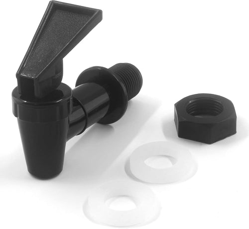 2 Pcs BPA-Free Replacement Cooler Faucet Water Bottle Jug, Water Dispenser Tap Set Reusable Spigot Spout Water Beverage Lever Pour Dispenser Valve Water Crock Tap (Black)