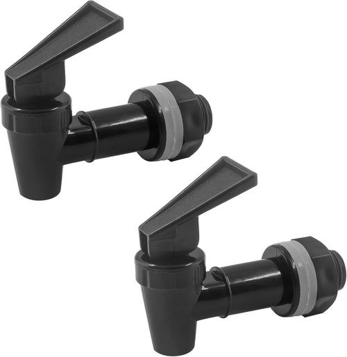 2 Pcs BPA-Free Replacement Cooler Faucet Water Bottle Jug, Water Dispenser Tap Set Reusable Spigot Spout Water Beverage Lever Pour Dispenser Valve Water Crock Tap (Black)