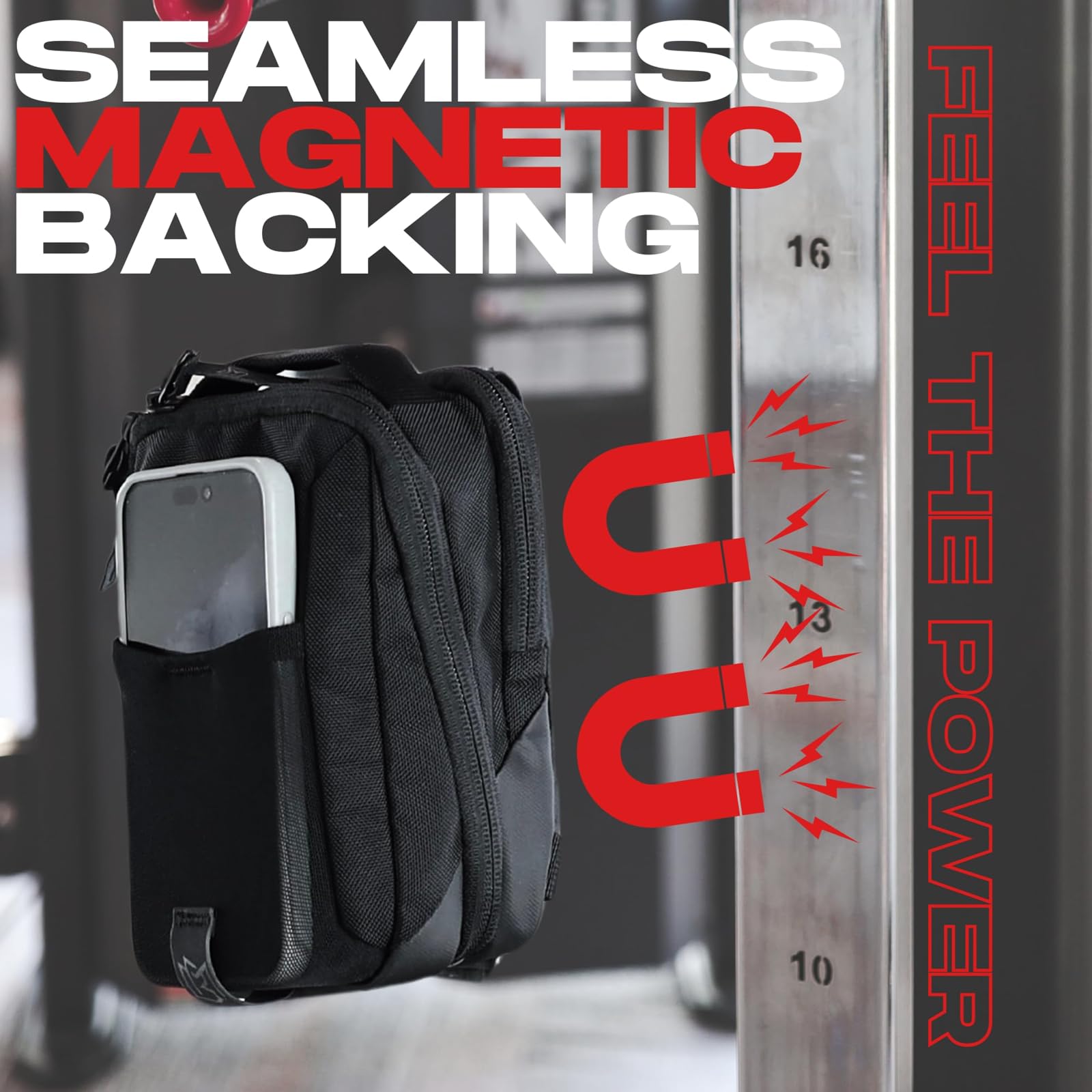 Magnetic Bag Company - Crossbody Bag Sling Chest Bag for Men and Women | Magnetic Gym & Travel Bag