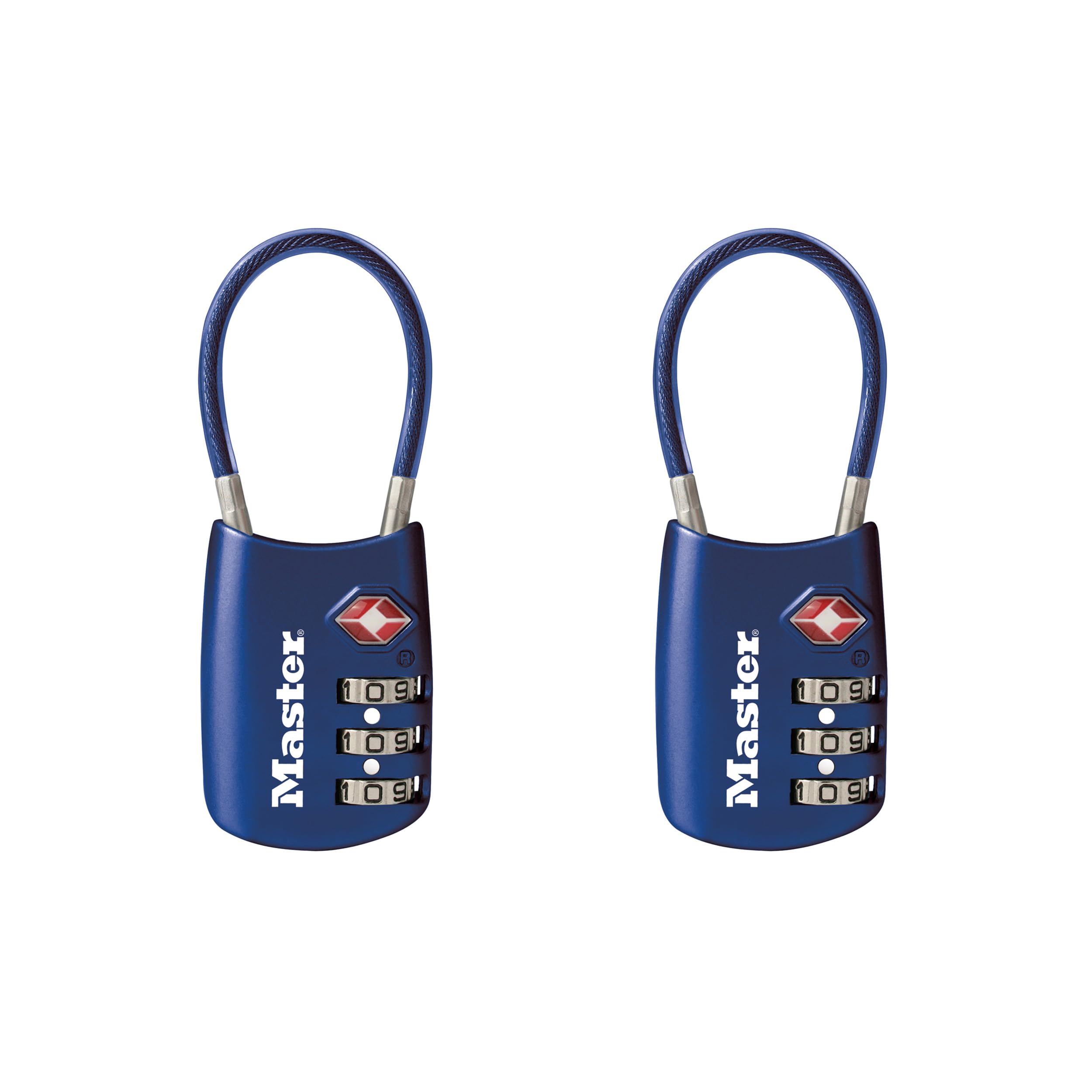 Master Lock 4688D Set Your Own Combination TSA Approved Luggage Lock, 1 Pack, Silver